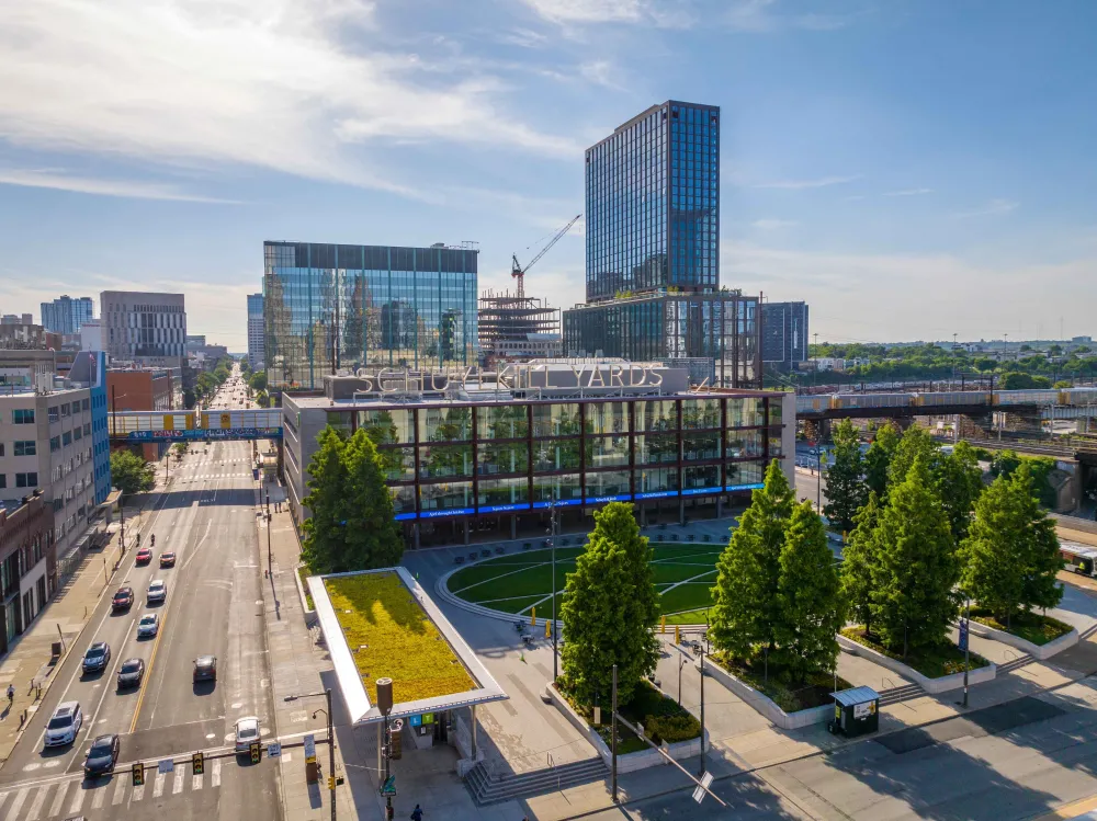 Schuylkill Yards_Exterior_Bulletin Building Aerial