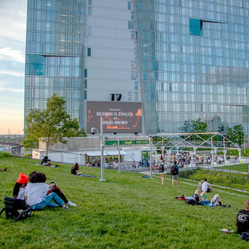 Movies for Good on Cira Green Ghostbusters Schuylkill Yards