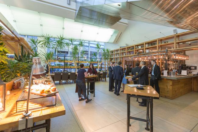 The bar area of JG Domestic in the Cira Centre