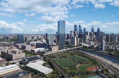 View of Philadelphia skyline from University City